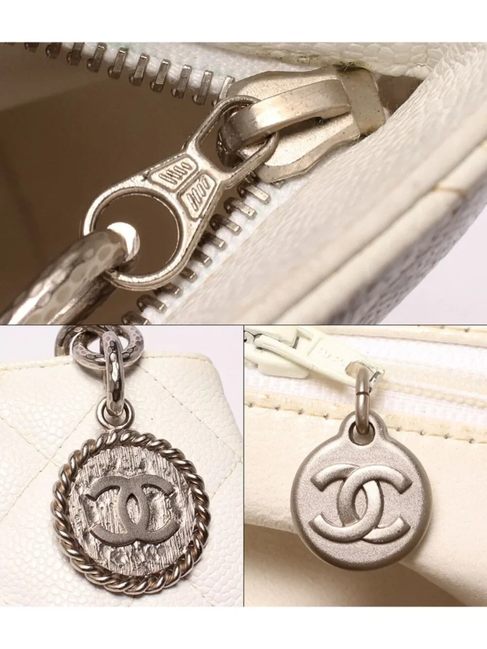 Chanel Tote Shoulder Bag Silver Stand Quilted
